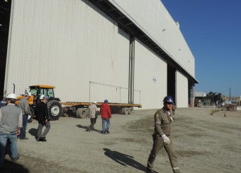 Perícia da Fabrica de Painéis e Blocos do Estaleiro ERG2, do Grupo ENGEVIX, incluindo entre outros itens, a verificação da verticalidade de 220 pilares, com a utilização de Scanner Laser 3D. Cód:3035P