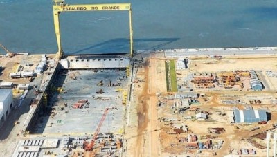 Percia do Estaleiro Rio Grande (ERG), construdo pela WTORRE, 1 Dique Seco de grande porte do Brasil e o maior da Amrica Latina, para a verificao dos servios de fundaes. Cd:3050P