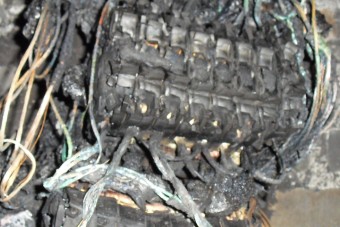 Perícia de investigação da origem do incêndio, ocorrido em uma loja no Uruguai. Cód:3740P